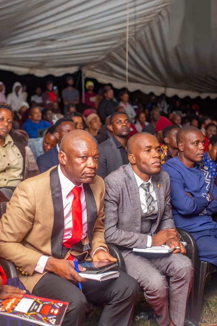 Ministers praying at the altar
