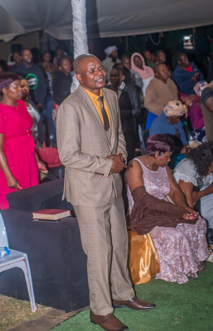 Praise team leading worship